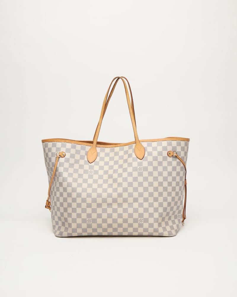 LOUIS VUITTON Damier Azur Neverfull GM Tote Bag