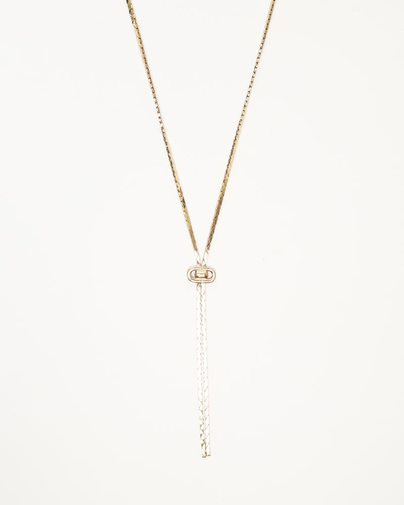 CHRISTIAN DIOR Lariat Gold-toned Necklace