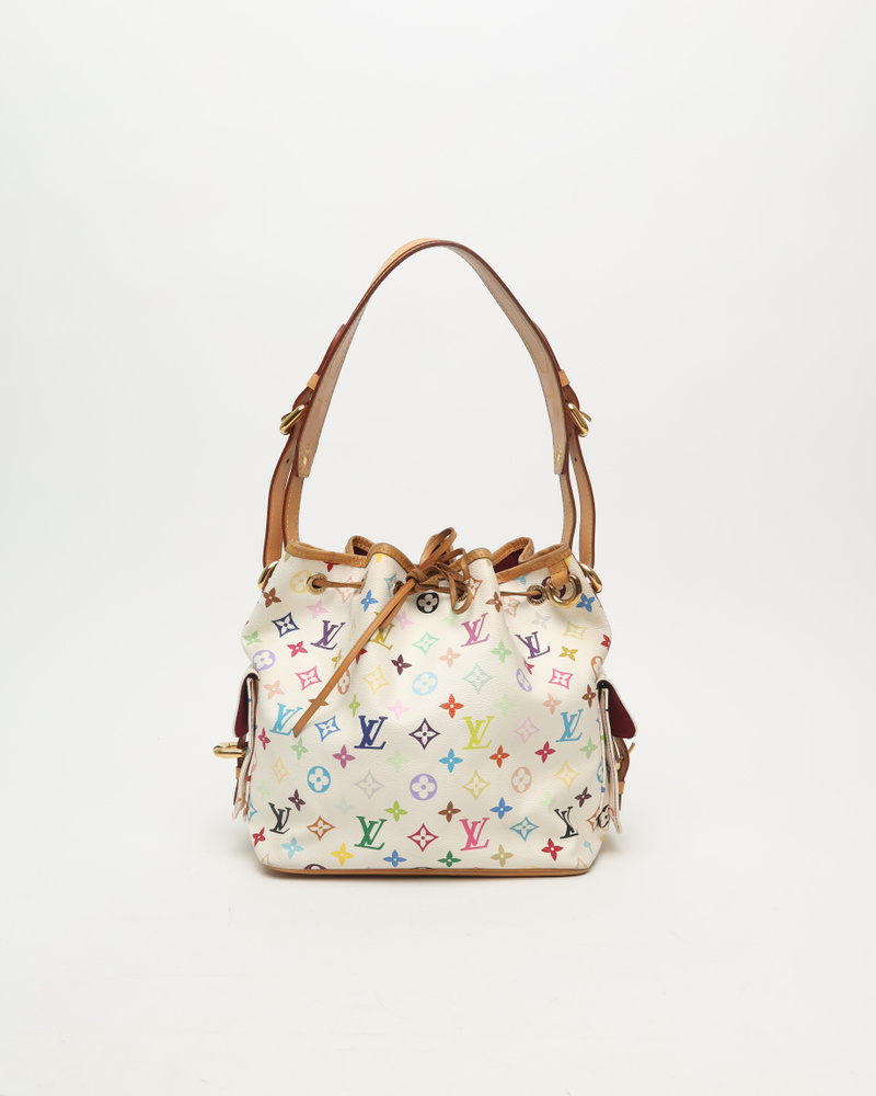 LOUIS VUITTON Takashi Murakami Monogram Petit Noe Bucket Bag