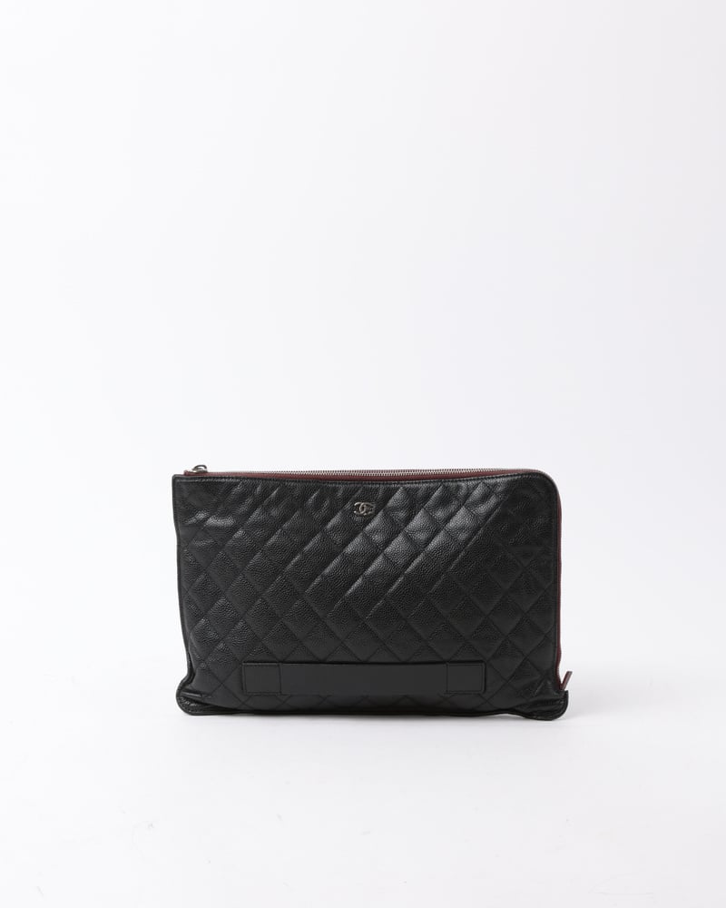 CHANEL Caviar Large CC Clutch