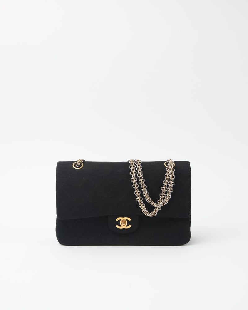 CHANEL Classic Jersey Medium Double Flap Bag