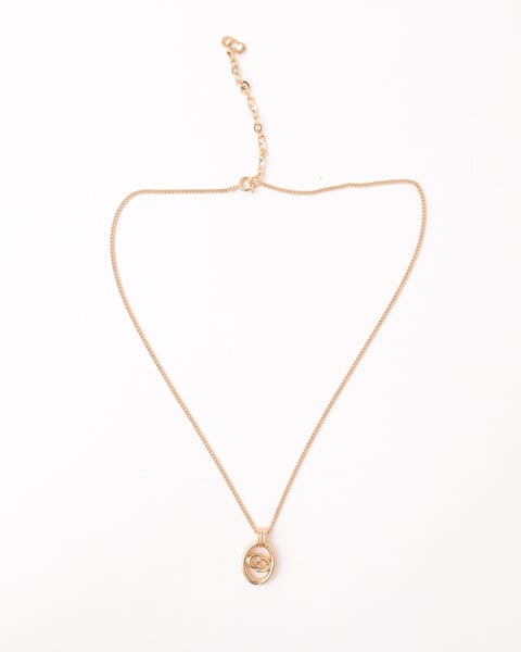 CHRISTIAN DIOR CD Gold-toned Necklace