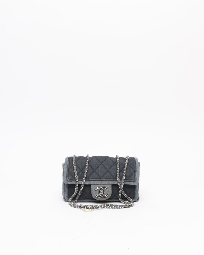 CHANEL Small Classic Denim Medallion Flap Bag