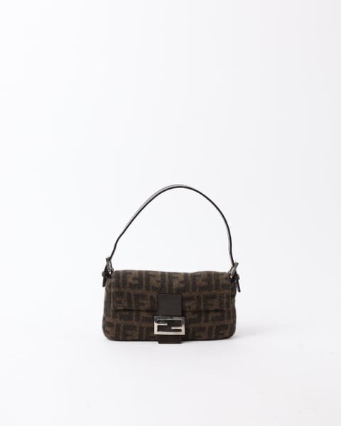 FENDI Tweed Baguette Bag