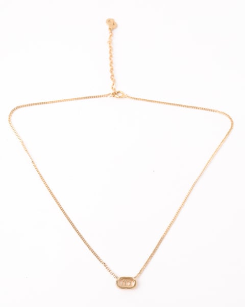 CHRISTIAN DIOR CD Gold-toned Necklace