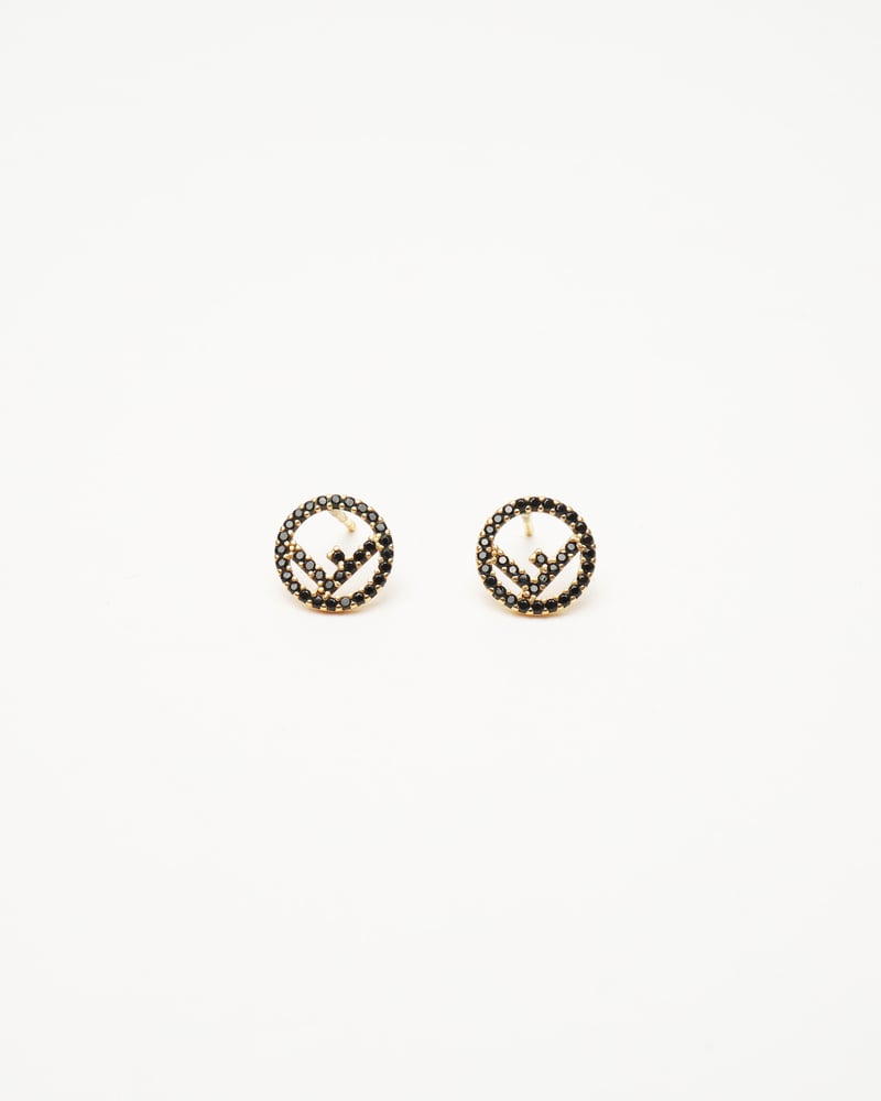 FENDI FF Rhinestone Earrings