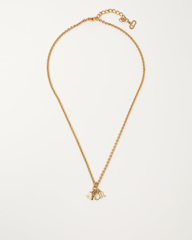 CHRISTIAN DIOR Logo Necklace