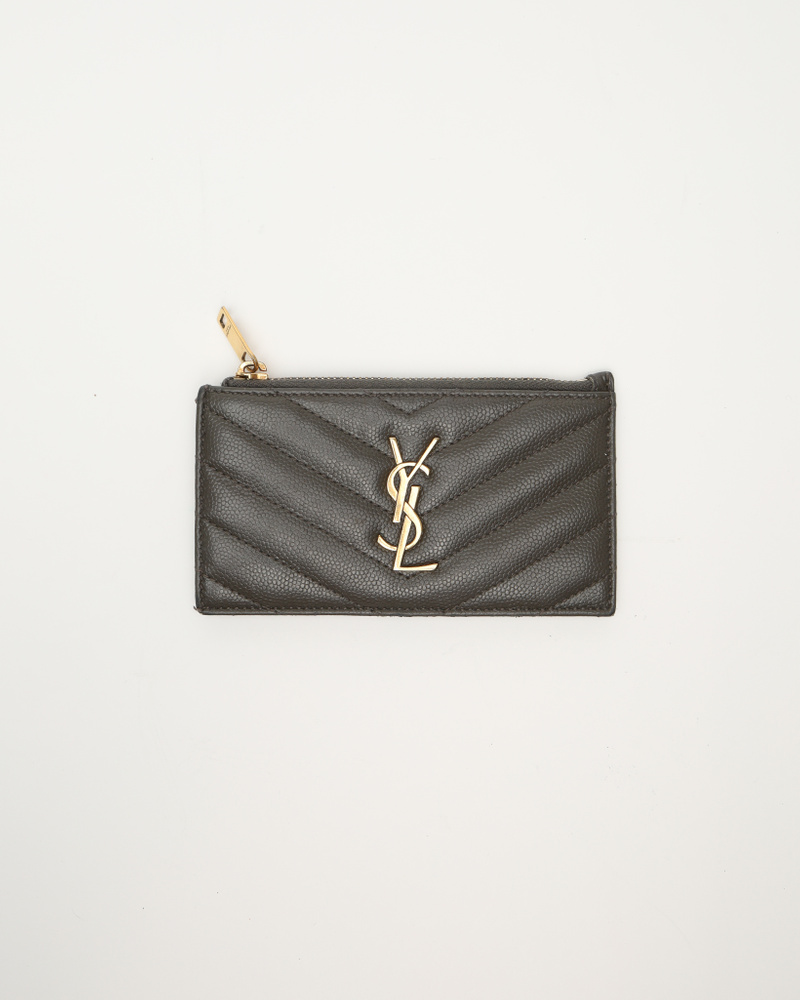 SAINT LAURENT Cassandre Card Holder/Coin Purse