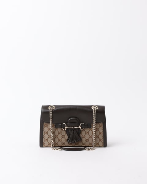 GUCCI Emily Chain GG Crossbody Bag