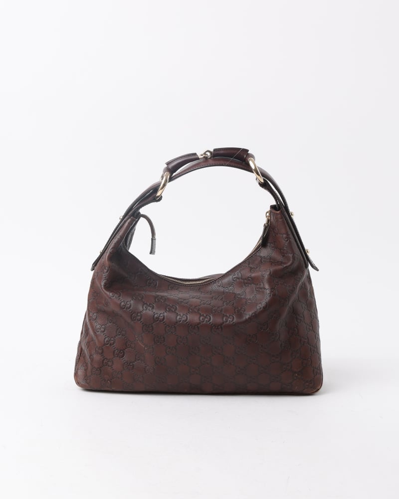 GUCCI GG Horsebit Hobo Bag