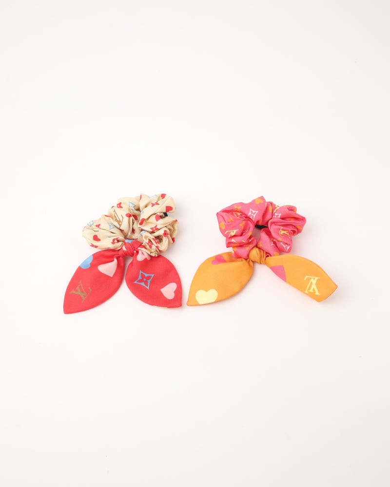 LOUIS VUITTON Set Of 2 Chouchous Hair Scrunchies