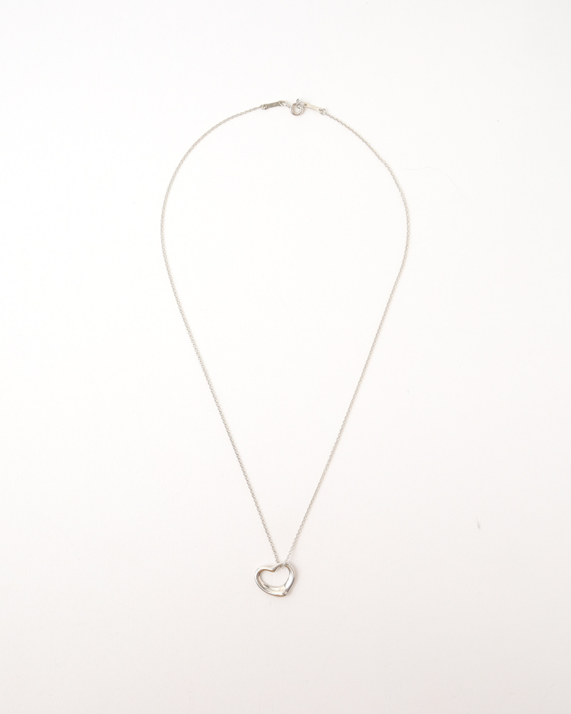 TIFFANY  CO Open Heart Necklace