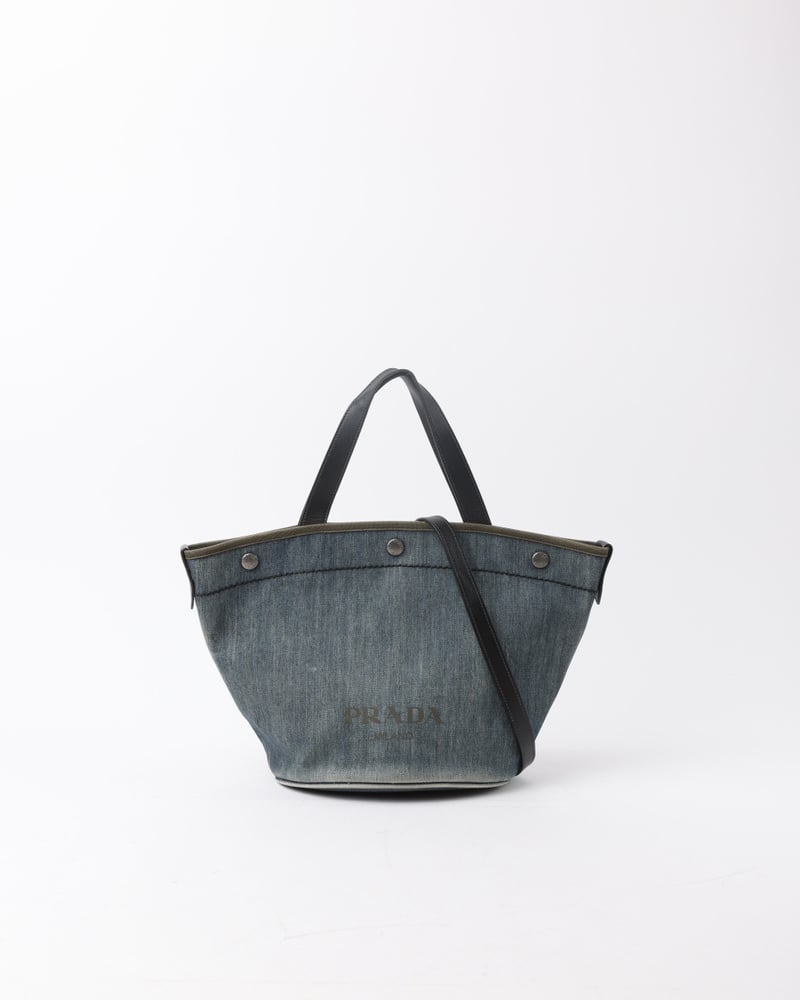 PRADA Denim Bucket Bag