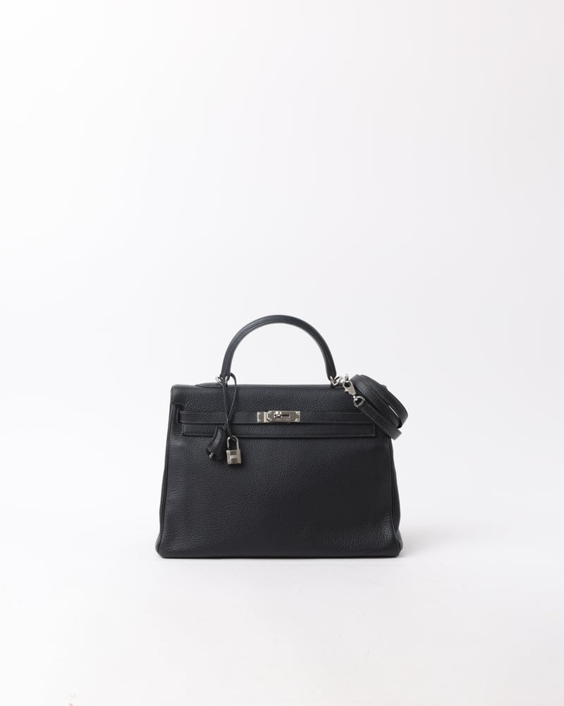 HERMÈS Kelly 35 Clemence Retourne Bag