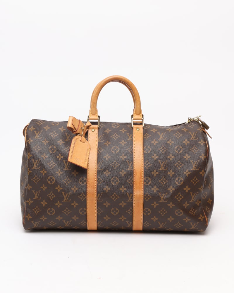 LOUIS VUITTON Monogram Keepall 45 Weekend Bag