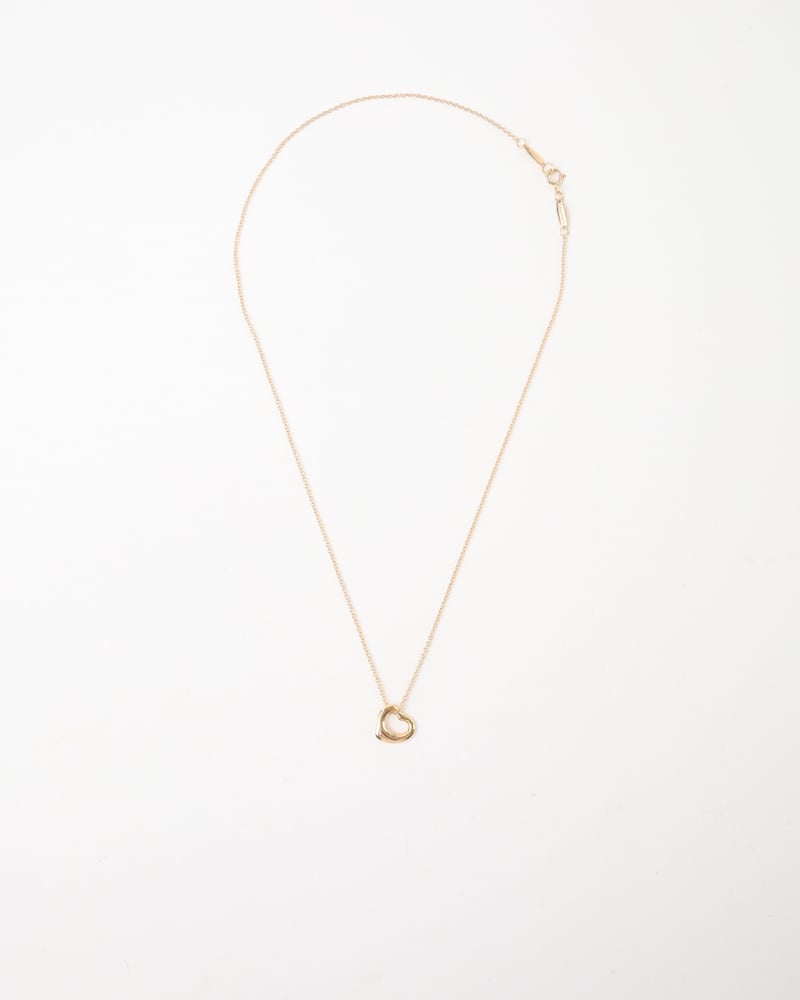 TIFFANY  CO Open Heart 18K Gold Necklace