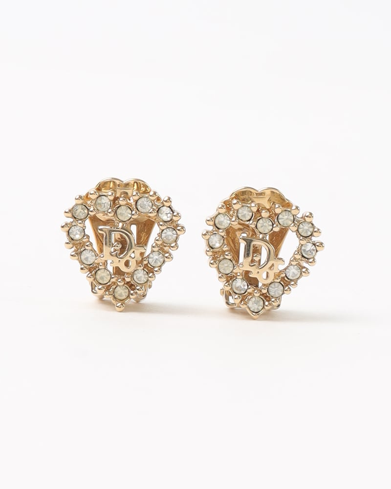 CHRISTIAN DIOR Rhinestone Clip-on Earrings