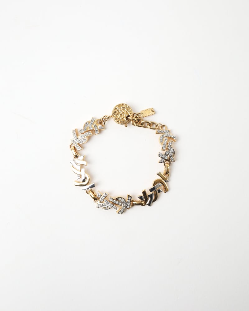 SAINT LAURENT YSL Rhinestone Bracelet