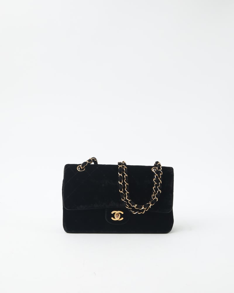 CHANEL Classic Medium Velvet Double Flap Bag