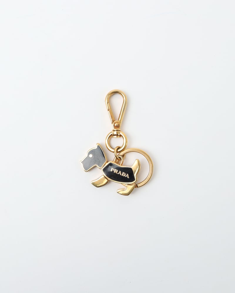 PRADA Dog Keychain