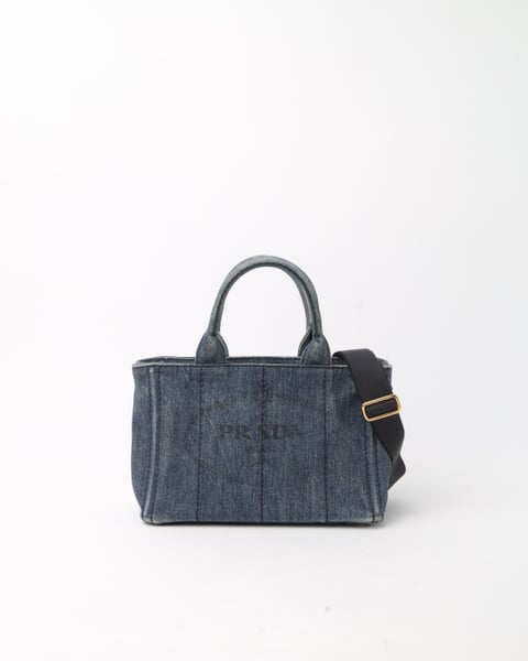 PRADA Canapa Denim Bag