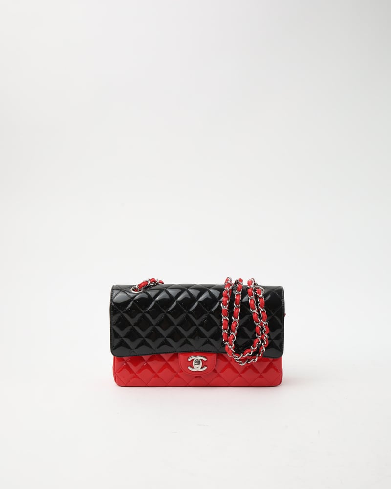 CHANEL Patent Classic Medium Double Flap Bag