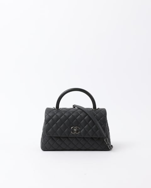 CHANEL Medium Coco Lizard Top Handle Bag