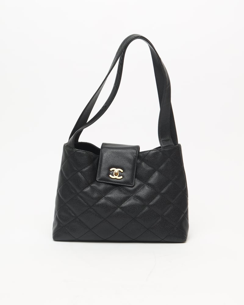 CHANEL CC Caviar Tote Bag