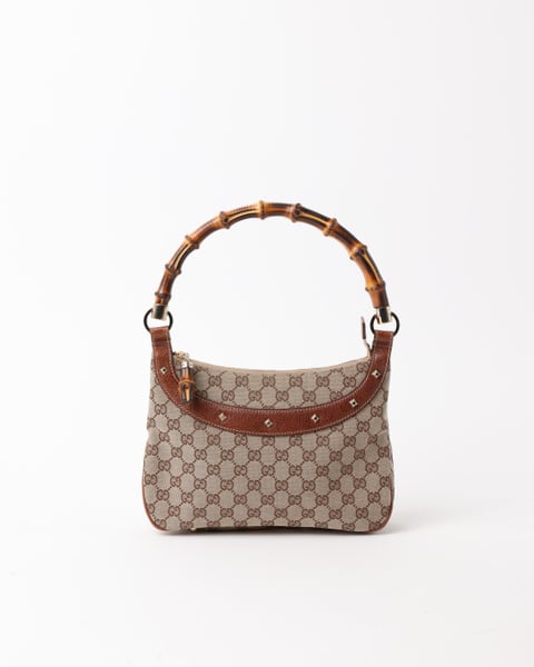 GUCCI Bamboo Studded Bag