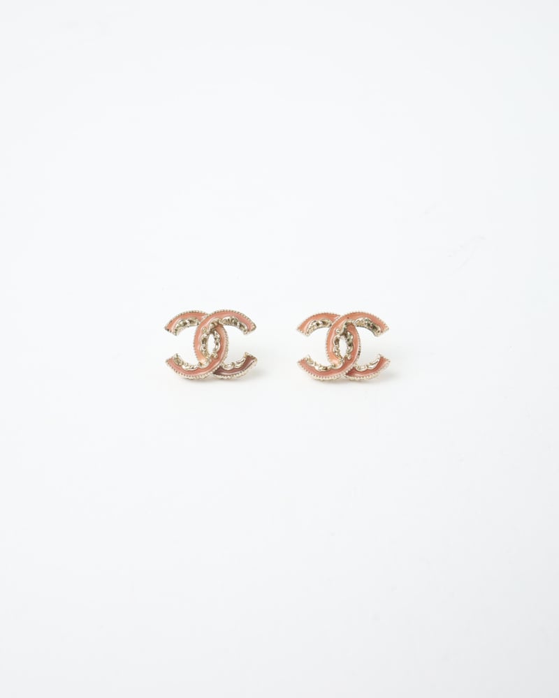 CHANEL Coco Mark Ruffle Earrings