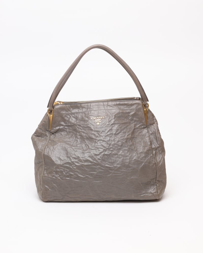 PRADA Nappa Antique Hobo Bag