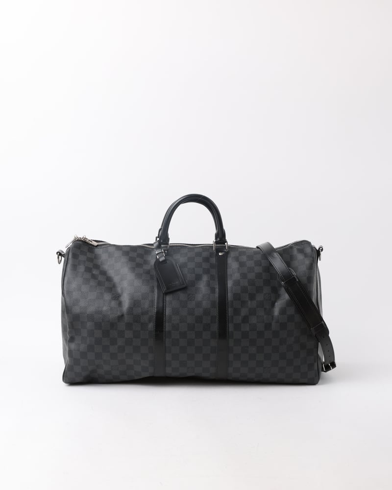 LOUIS VUITTON Damier Graphite Keepall Bandouliere 55 Weekend Bag