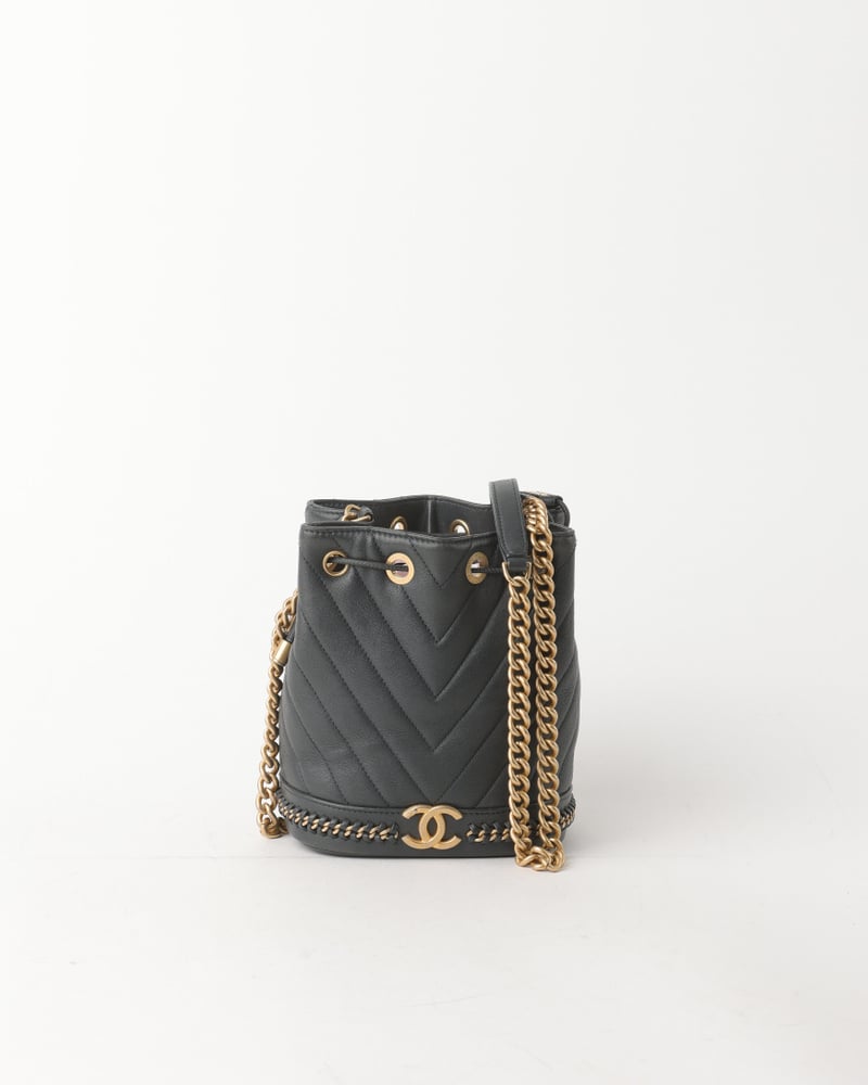 CHANEL Chevron Bucket Bag