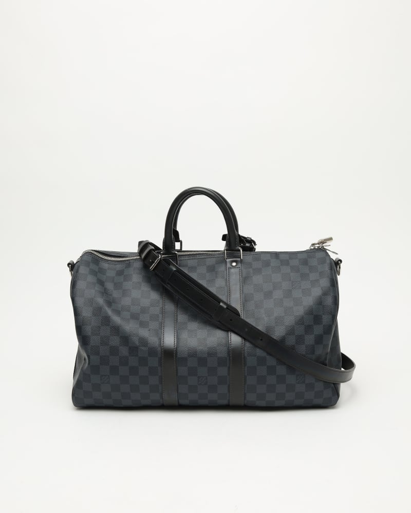 LOUIS VUITTON Damier Cobalt Keepall Bandoulière 45 Weekend Bag