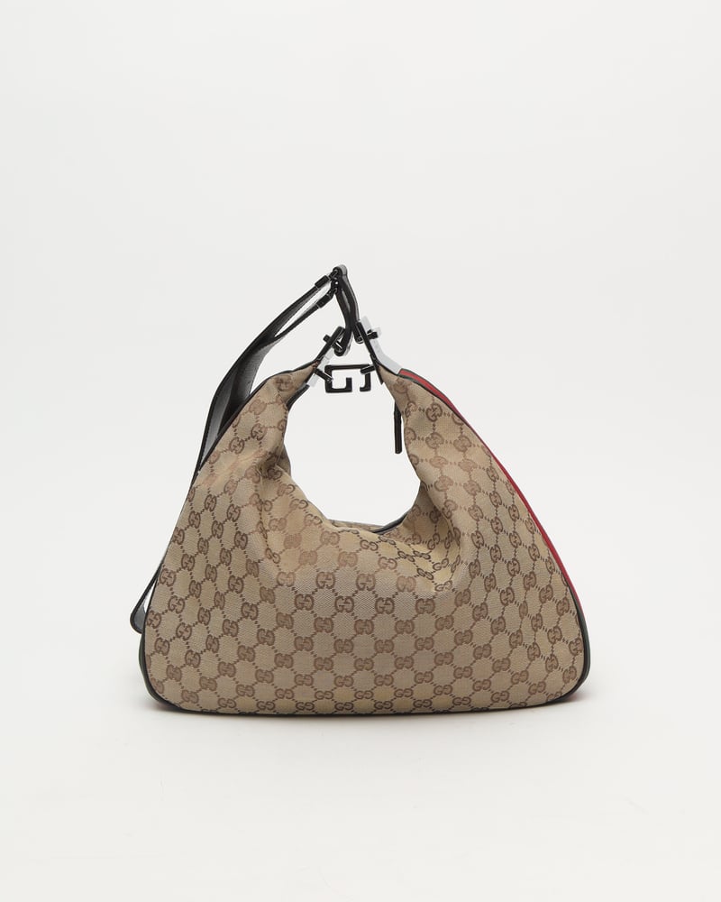 GUCCI GG Web Attache Shoulder Bag