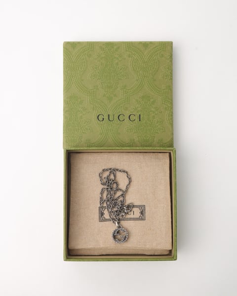 GUCCI GG Arabesque Silver Necklace