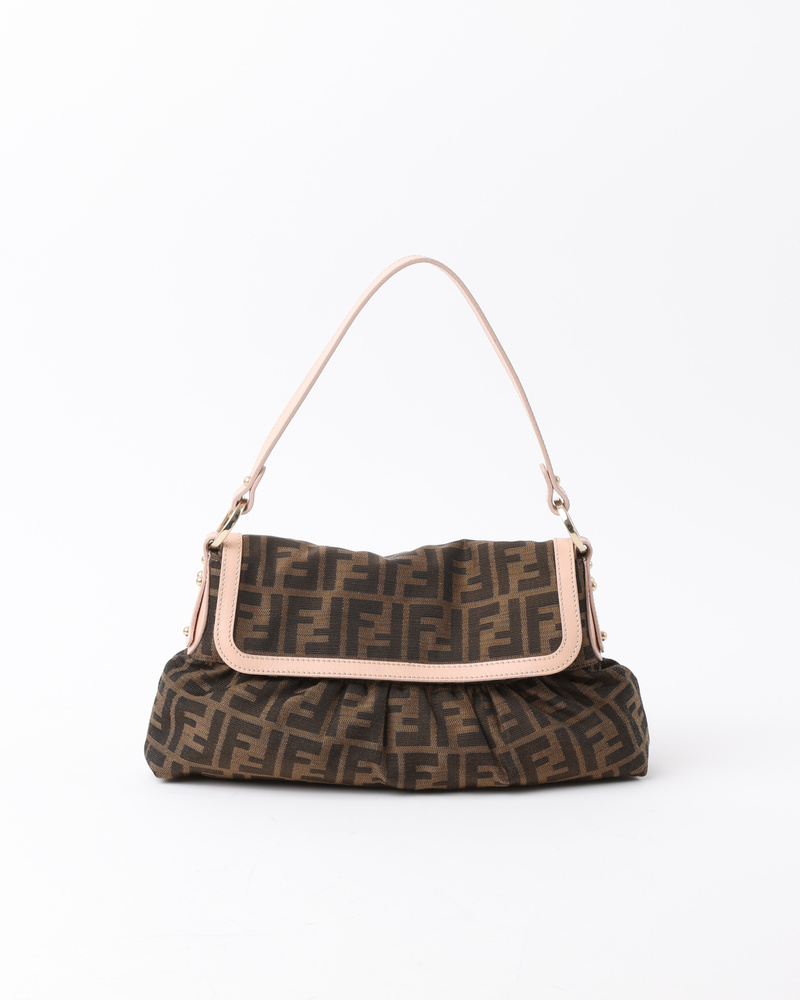 FENDI Zucca Flap Shoulder Bag