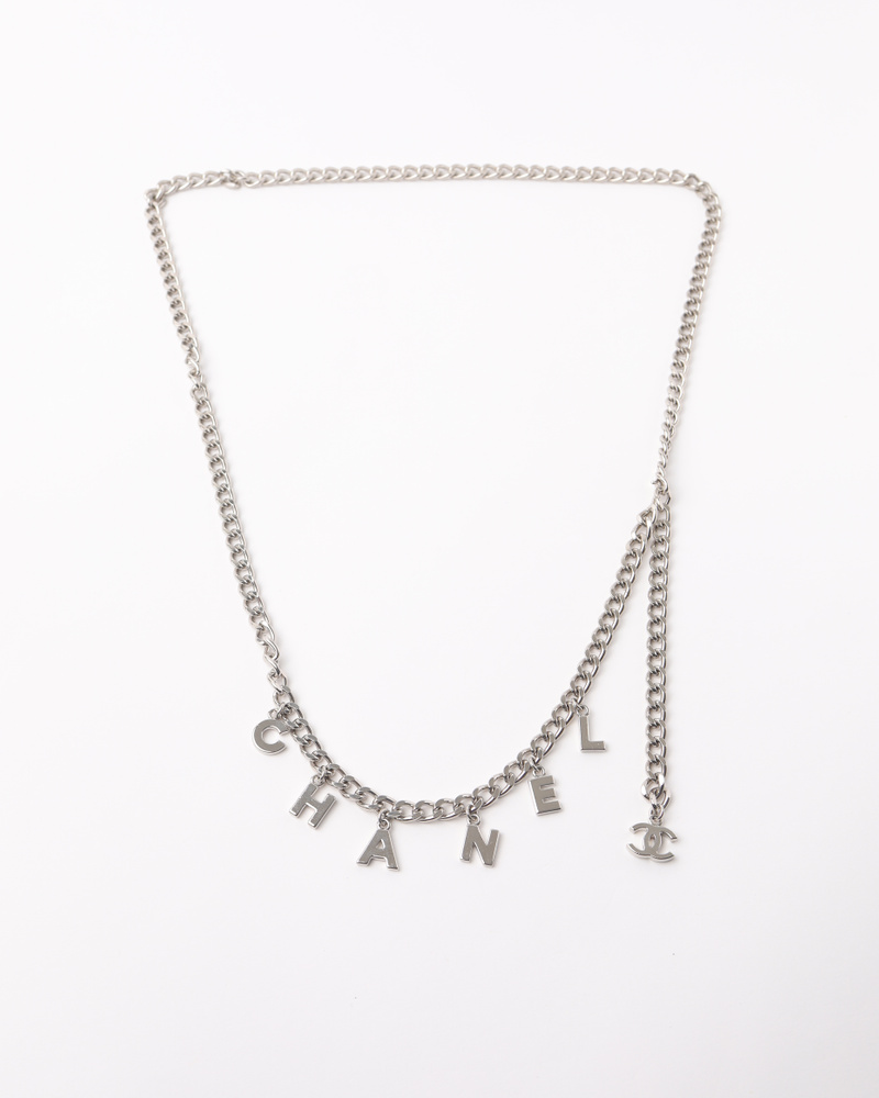 CHANEL CC Charm Silver-toned Necklace