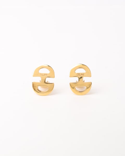 CELINE Gold Clip-on Earrings