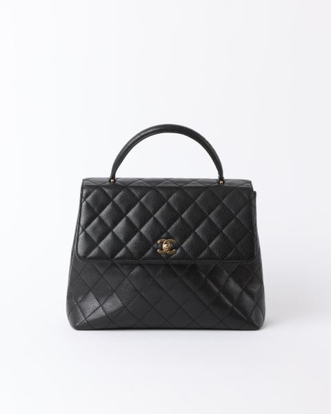 CHANEL Caviar Kelly Top Handle Bag