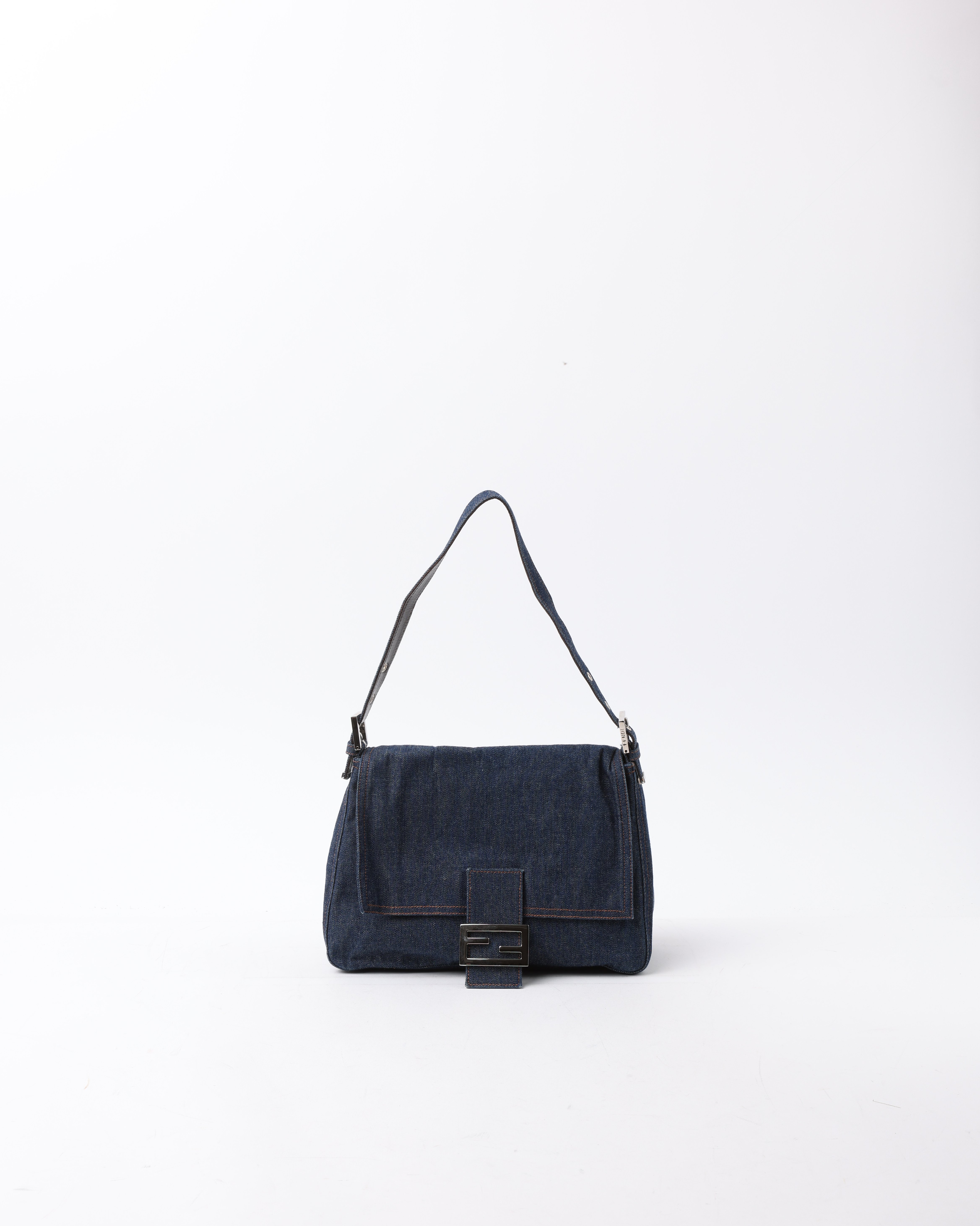 FENDI Mama Denim Shoulder Bag