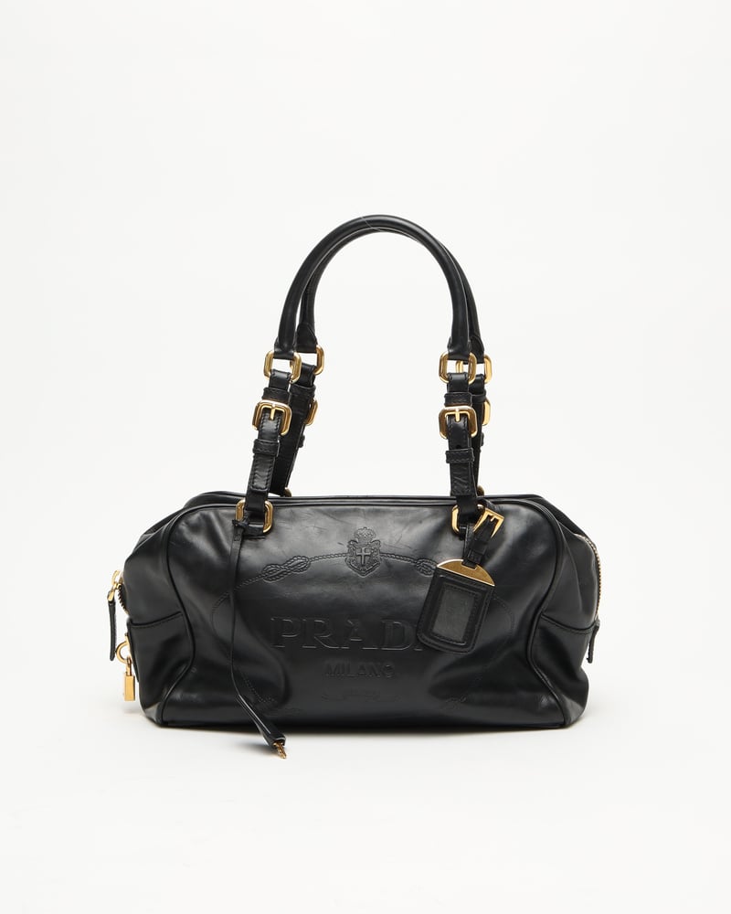 PRADA Vitello Lux Bauletto Shoulder Bag