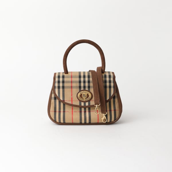 BURBERRY Haymarket Check Flap Crossboby Bag