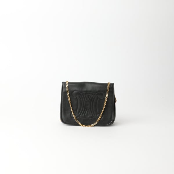 CELINE Triomphe Flap Chain Shoulder Bag