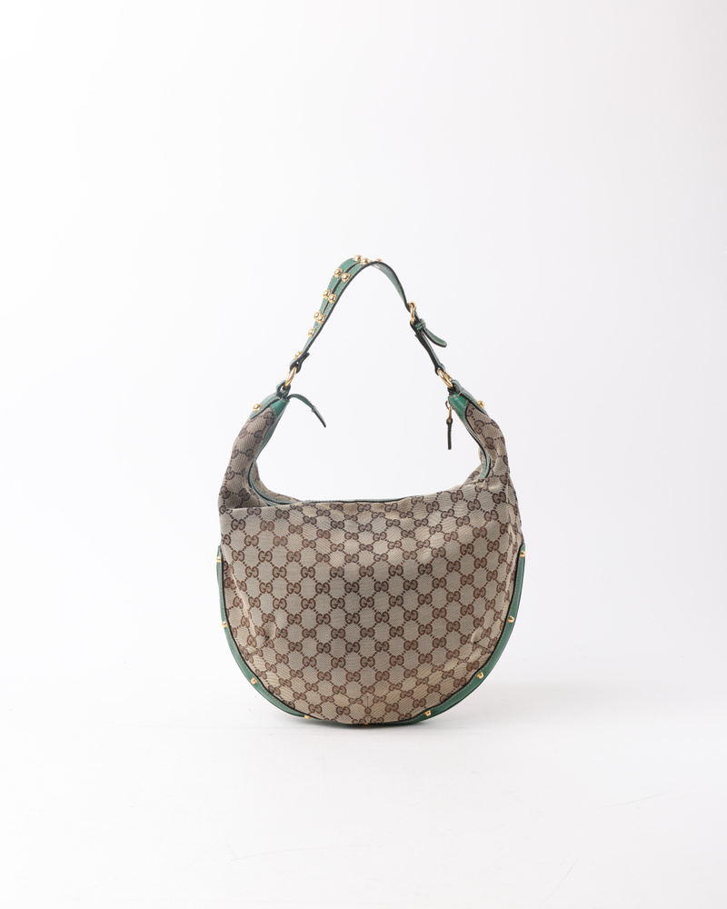 GUCCI GG Biba Studded Hobo Bag