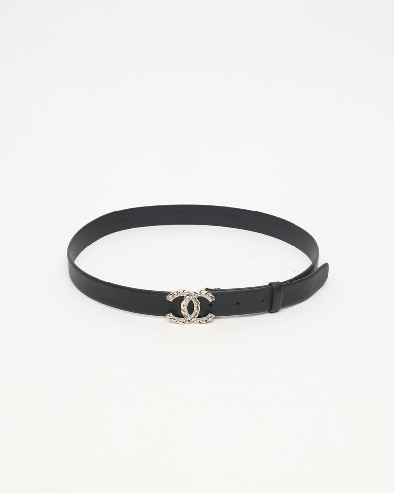 CHANEL Coco Mark Rhinestone Belt