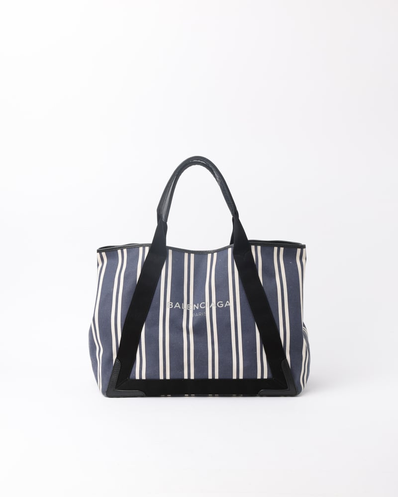 BALENCIAGA Navy Cabas M Tote Bag