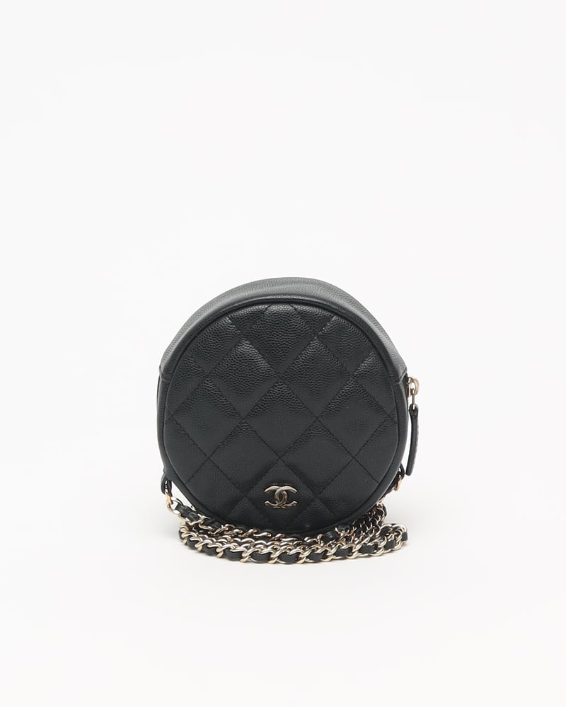 CHANEL Round Caviar Crossbody Bag