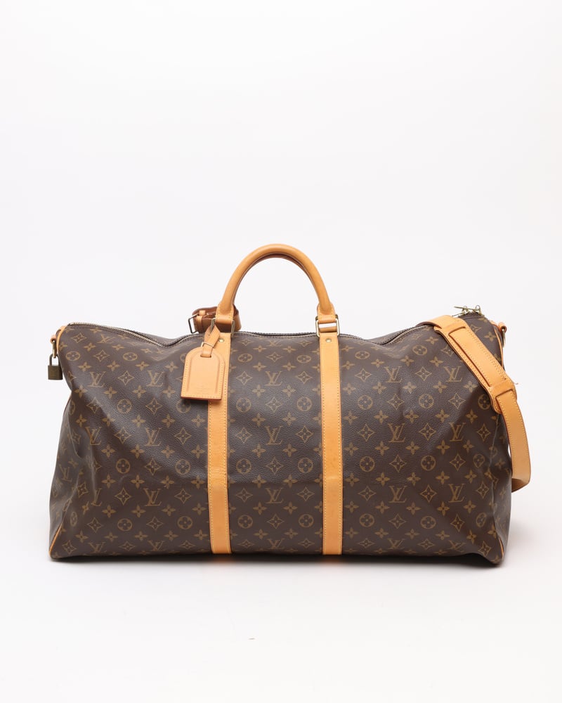 LOUIS VUITTON Monogram Keepall Bandoulière 60 Weekend Bag