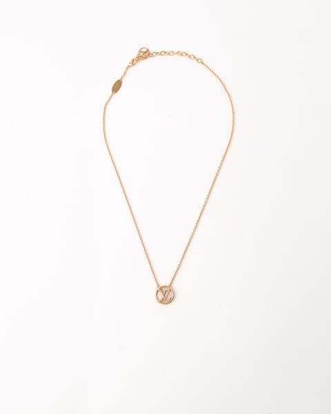 LOUIS VUITTON Logo Collier Necklace